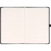 Keménytáblás notesz krémszínű lapokkal, vonalas, leszorító gumiszalaggal Elegant 130x210mm, Presco