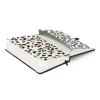 Keménytáblás notesz krémszínű lapokkal, vonalas, leszorító gumiszalaggal Fox 130x210mm, Presco