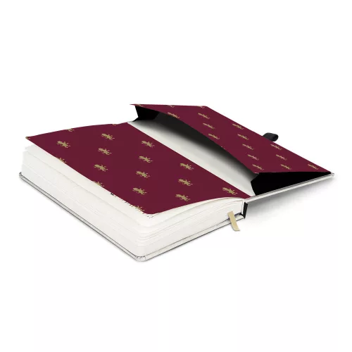 Keménytáblás notesz krémszínű lapokkal, vonalas, leszorító gumiszalaggal Harry Potter 130x210mm, Presco
