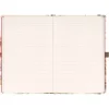 Keménytáblás notesz krémszínű lapokkal, vonalas, leszorító gumiszalaggal Powder Flower 130x210mm, Presco