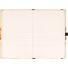 Keménytáblás notesz krémszínű lapokkal, vonalas, leszorító gumiszalaggal Poppies 130x210mm, Presco