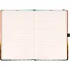 Keménytáblás notesz krémszínű lapokkal, vonalas, leszorító gumiszalaggal Tulips 130x210mm, Presco