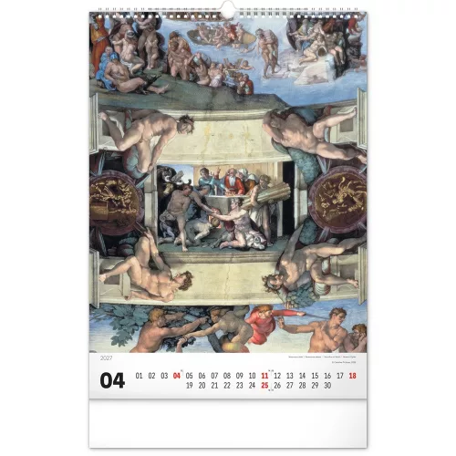 Falinaptár képes  330x460mm Renaissance Realsystem 2027.