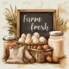 Falinaptár képes lemeznaptár 300x300mm, Farmer’s Market Realsystem 2027.