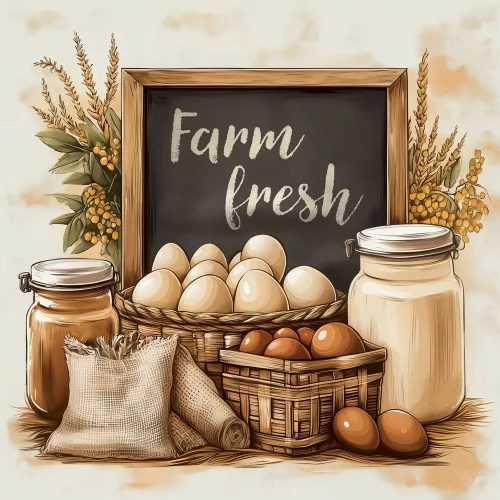 Falinaptár képes lemeznaptár 300x300mm, Farmer’s Market Realsystem 2027.