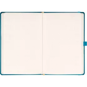   Klasszikus notesz Vivella borítással Teal, pontozott, 13x21cm, Presco