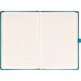   Klasszikus notesz Vivella borítással Teal, vonalas, 13x21cm, Presco