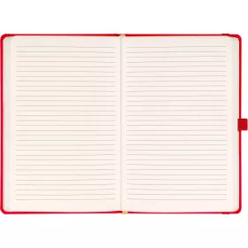   Klasszikus notesz Taggia borítással Red, vonalas, 13x21cm, Presco
