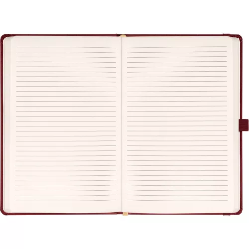 Klasszikus notesz Balacron borítással red, vonalas, 15x21cm, Presco