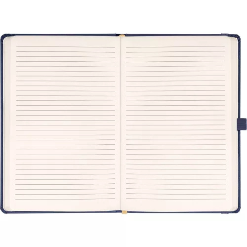 Klasszikus notesz Balacron borítással dark blue, vonalas, 15x21cm, Presco