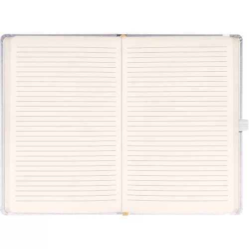 Klasszikus notesz Balacron borítással silver, vonalas, 15x21cm, Presco