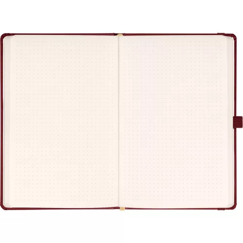 Klasszikus notesz Balacron borítással red, pontozott, 15x21cm, Presco