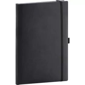   Klasszikus notesz Aprint borítással black, vonalas, 15x21cm, Presco