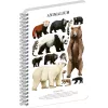 Jegyzetfüzet ikerspirálos Animalium – Bears, sima, 21x29,7cm A4, Presco
