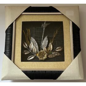 Keretezett falidísz 23x23 cm UTOLSÓ DARAB