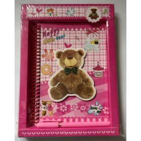   Gyereknapló tollal BJ-1510 13x16 cm rózsaszín UTOLSÓ DARAB