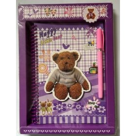 Gyereknapló tollal BJ-1510 13x16 cm lila UTOLSÓ DARAB