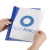 Gyorsfűző klip mappa A4, műanyag 30laphoz fém klippes Bluering® kék 