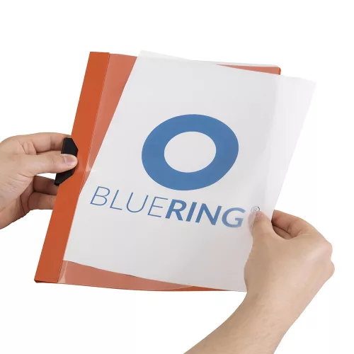 Gyorsfűző klip mappa A4, műanyag 30laphoz fém klippes Bluering® piros
