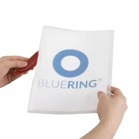   Gyorsfűző klip mappa A4, műanyag 30laphoz műanyag klippes Bluering® piros