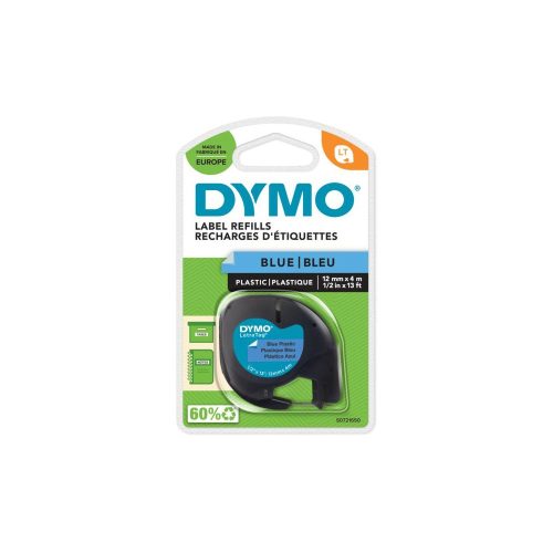 Feliratozógép szalag Dymo Letratag S0721650/59426 12mmx4m, ORIGINAL, kék 