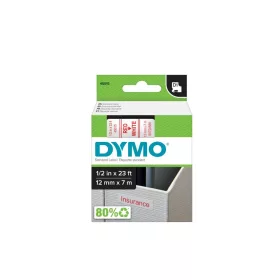   Feliratozógép szalag Dymo Letratag Dymo D1 S0720550/45015 12mmx7m, ORIGINAL, piros/fehér