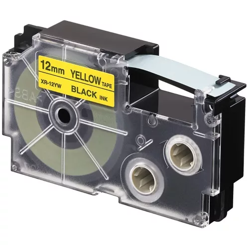 Feliratozógép szalag XR-12YW1 12mmx8m Casio sárga/fekete