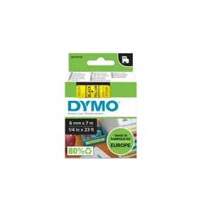   Feliratozógép szalag Dymo D1 S0720790/43618 6mmx7m, ORIGINAL, fekete/sárga