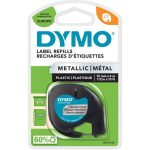   Feliratozógép szalag Dymo Letratag műanyag S0721730/59429 12mmx4m, ORIGINAL, ezüst