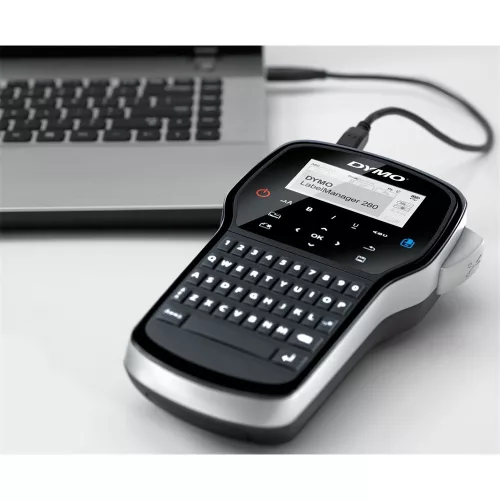 Feliratozógép elektromos Dymo LM 280 készlet, táskában