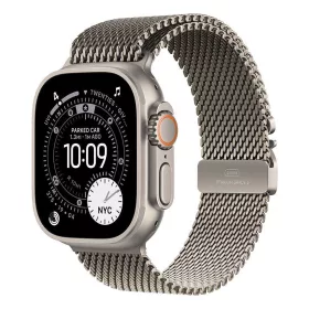   Okosóra Apple Watch Ultra 3 Cellular 49mm Natural Titanium Case with Natural Titanium Milanese Loop - Medium