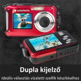   AGFAPHOTO Fényképezőgép, kompakt, digitális, vízálló, AGFAPHOTO "WP8000", piros