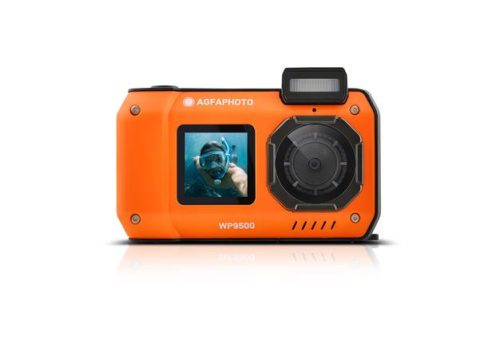 AGFAPHOTO Fényképezőgép, digitális, vízálló, dupla kijelző, AGFAPHOTO Realishot "WP9500", narancs-fekete