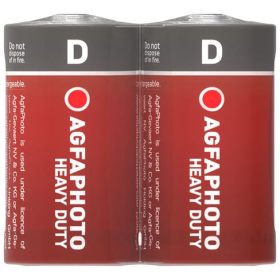   AGFAPHOTO Elem, D góliát, 2 db, féltartós (szén-cink), zsugor, AGFAPHOTO "Heavy Duty"