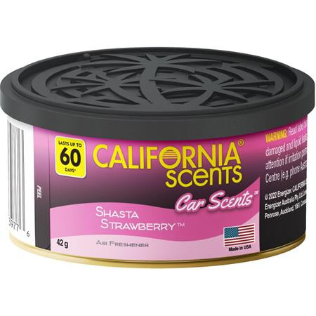 CALIFORNIA SCENTS Autóillatosító konzerv, 42 g, CALIFORNIA SCENTS "Shasta Strawberry"