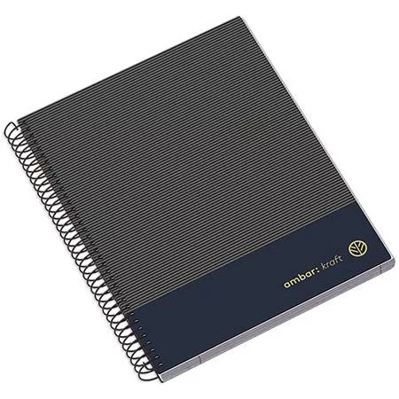 AMBAR Spirálfüzet, A4, kockás, 100 lap, keményfedeles, AMBAR "Kraft", vegyes színek