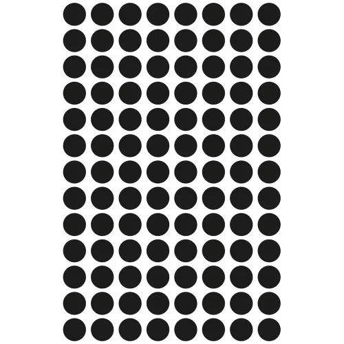 Etikett címke, o8mm, jelölésre, 104 címke/ív, 4 ív/doboz, Avery fekete