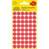 Etikett címke, o12mm, jelölésre, 54 címke/ív, 5 ív/doboz, Avery piros