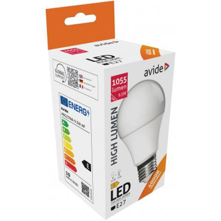 AVIDE LED izzó, E27, gömb, A60, 9,5W, 1055lm, 4000K, AVIDE