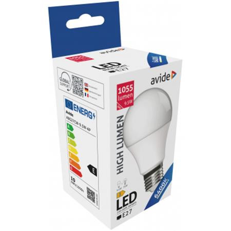 AVIDE LED izzó, E27, gömb, A60, 9,5W, 1055lm, 6400K, AVIDE