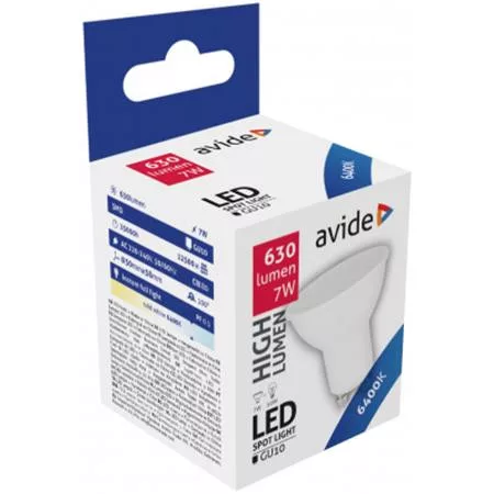 AVIDE LED izzó, GU10 spot, 7W, 630lm, 6400K, AVIDE
