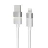 AVAX Töltőkábel, USB-A - lightning (Apple), 1 m, AVAX "CB310 Glowy", fehér