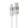 AVAX Töltőkábel, USB-A - USB-C, 18W, 1 m, AVAX "CB312 Glowy", fehér