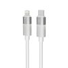 AVAX Töltőkábel, USB-A - lightning (Apple), 27W, 1 m, AVAX "CB314 Glowy", fehér