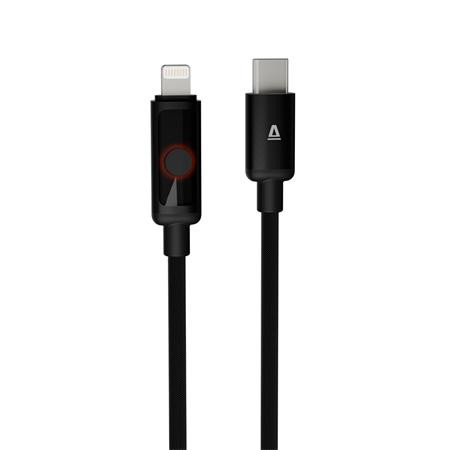AVAX Töltőkábel, USB-C - lightning (Apple), 27W, 1 m, AVAX "CB651 Pulsey", szürke