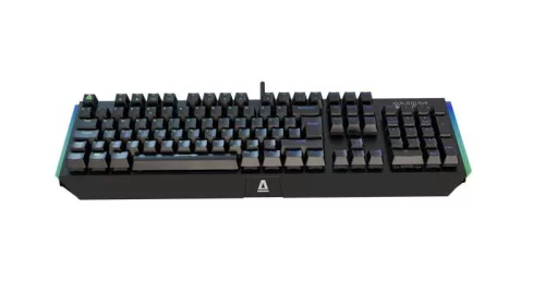 AVAX Billentyűzet, vezetékes, HUN, gaming, alumínium, AVAX "FS01", fekete