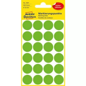   AVERY ZWECKFORM Etikett, 18 mm, kör, eltávolítható, AVERY ZWECKFORM, fűzöld, 96 etikett/csomag