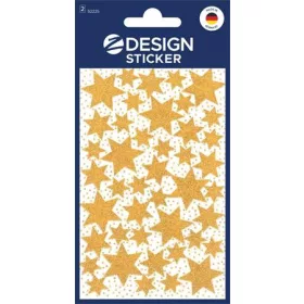   AVERY ZWECKFORM Matrica, 2 ív, 76x120 mm, AVERY ZWECKFORM, "Z-Design No.52225", arany csillagok