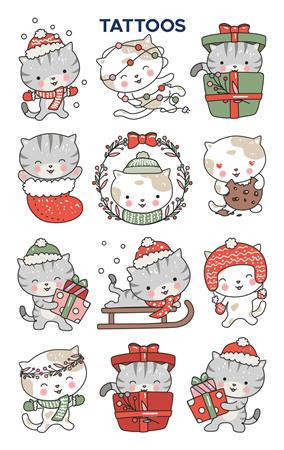 AVERY ZWECKFORM Matrica, tetoválás, 1 ív, 76x120 mm, AVERY ZWECKFORM, "Z-Design No.54154",  cica