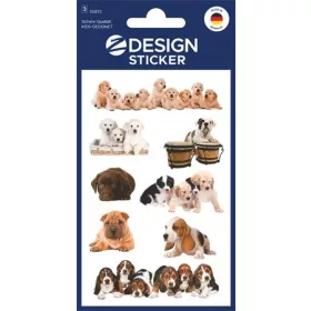   AVERY ZWECKFORM Matrica, papír,  3 ív, 76x120 mm, AVERY ZWECKFORM, "Z-Design No.55972", kölyök kutyák